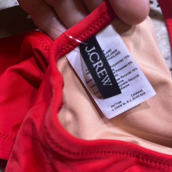 New - J.Crew‎ Heritage Bikini Top Green Scoop Neck Swimsuit in 2XL - Picture 5 of 6